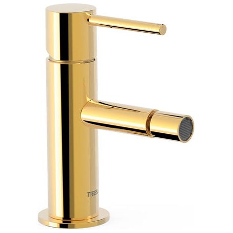 TRES 06212001OR STUDY Grifo Monomando para Bidé Color Oro 24K - ref: 06212001OR (1/2)