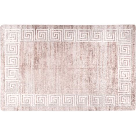 Tapis Salon,Tapis Chambre,Tapis lavable antidérapant 80x150 cm Beige CFW72512 (1/5)