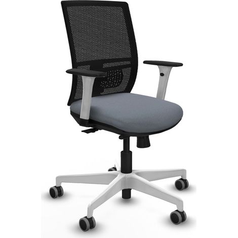 Chaise bureau piqueras y crespo Yunquera blanc roulettes parquet (1/2)