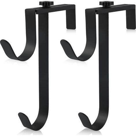 Lot de 2 supports de poteau de piscine, crochets réglables en métal pour clôture de piscine, accessoires pour poteaux et clôture de piscine. (1/5)