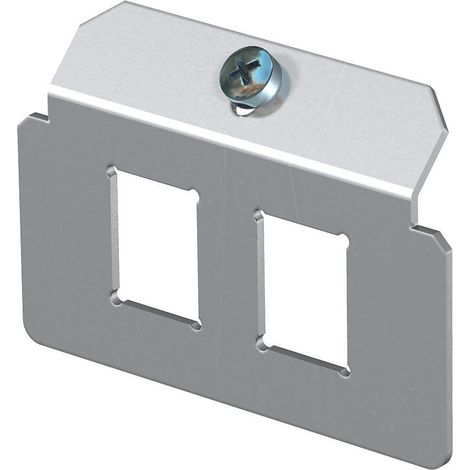 OBO Bettermann Placa de soporte con 2 x patrón de agujeros tipo C Acero inoxidable, inoxidable A2 1.4301, 7407788