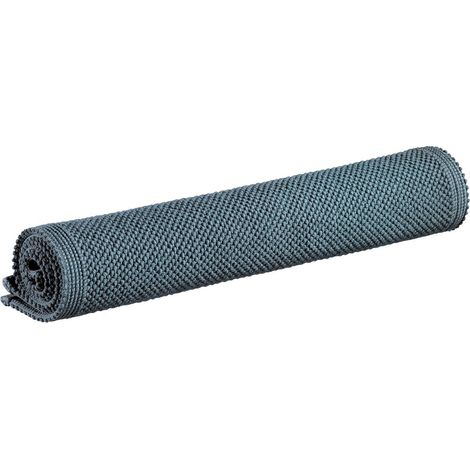 Tapis de Bain Uni en Coton Jacquard Dense et Résistant Coloris Indigo 54 x 110 cm - PANGIVO (1/4)