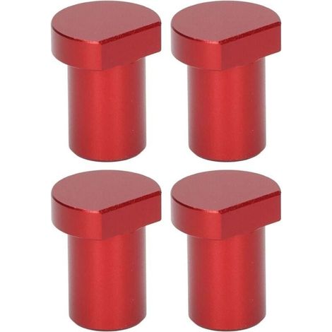 4-piece benchtop boundary blocks for woodworking, 20mm diameter workbench boundary card block for woodworking, Red - LIAIKI