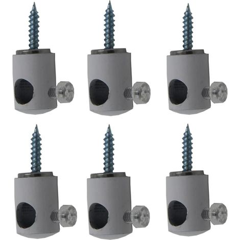 Crochet D'éclairage - Pour Câble Électrique Jusqu'à 8 mm - Pour Lustre Plafonnier Suspension - Fixation Murale ou Plafond - Lot de 6