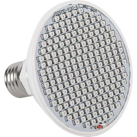 Lampe de croissance pour plantes E27 24W 85V-265V 200LED pour la culture hydroponique aquatique avec angle de faisceau de 120 degrésJardin › Jardinage › Équipement pour serre et semis › Lampes ›