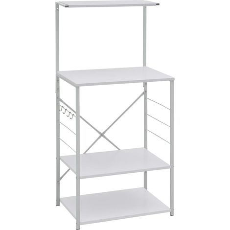 Maison Exclusive - Mobile per Microonde Bianco 60x39,6x123 cm Legno Multistrato