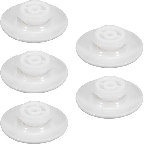 5 Pièces Bonde de Lavabo en Céramique Blanche (1/5)