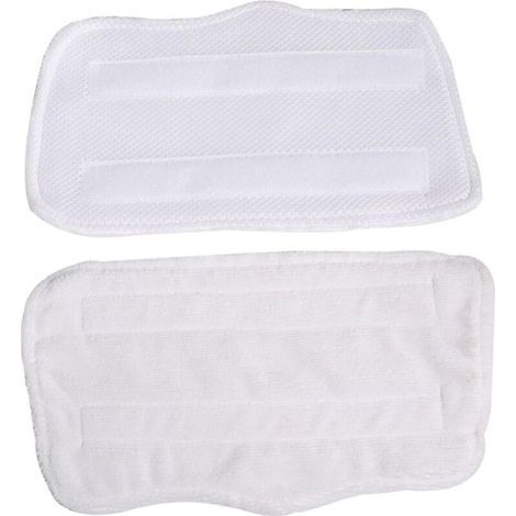 8 pièces Housse de Rechange Microfibre pour Nettoyeur à Vapeur de Blanc Lavable et Réutilisable pour Types de Sols Durs (1/5)