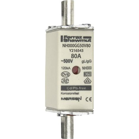 Mersen 1B659.000000 NH-Sicherung Sicherungsgröße = 000 80 A 500 V 1 St.