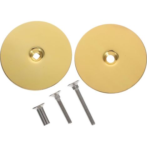 Plaque de Trou pour Serrure de Porte en Acier Inoxydable, 1 Set Finition Or, Ajustement, Installation Facile, pour Portes Métalliques Bois, Surface Polie (1/5)
