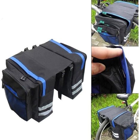 (Bleu)Sacoche de vélo - FOXNOVO - Imperméable - Dacron - 31.5cm x 16cm (1/4)