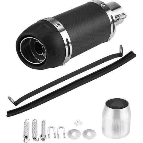 Tuyau de silencieux d'échappement universel en Fiber de carbone, 51mm, véritable mat modifié pour moto avec DB Killer (1/5)