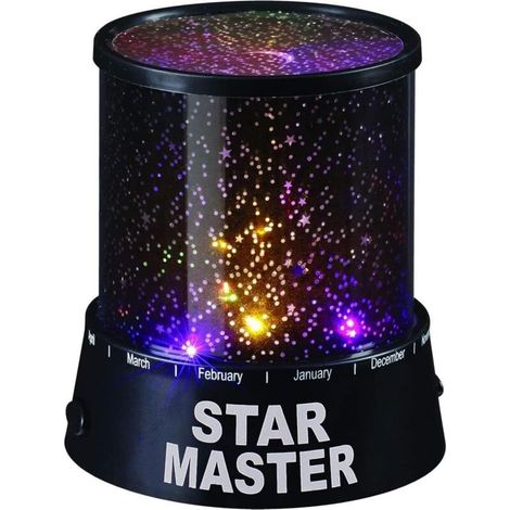 Veilleuse projecteur galaxie noire – Ambiance romantique et colorée au crépuscule (1/5)