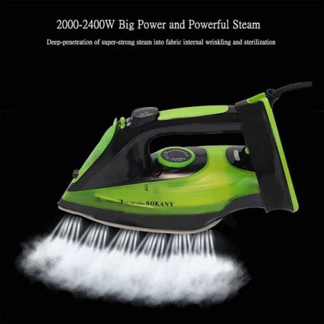 Fer à vapeur SOKANY - AJ2085 - 2400 W - Réservoir 370 ml - Semelle céramique - Débit 150 g (1/4)