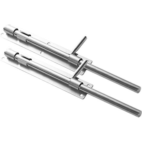 Loquet coulissant Unomor en acier inoxydable lot de 2 avec (1/5)