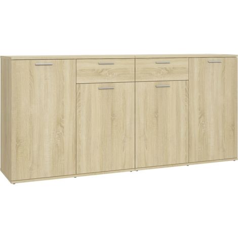 GBLY Sideboard Sonoma-Eiche 160x36x75 cm Holzwerkstoff (1/5)