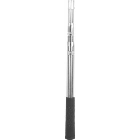 Manche de perche télescopique en acier inoxydable épais pour épuisette de pêche à 3 sections (1/5)