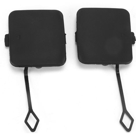 Couvercle de Crochet de Remorquage de Pare-chocs Arrière, 2 Pièces Capuchon de Couvercle de Crochet de Remorquage de Pare-chocs Arrière 51127272415 ABS Noir de Remplacement pour X3 F25 2011-2014 (1/5)