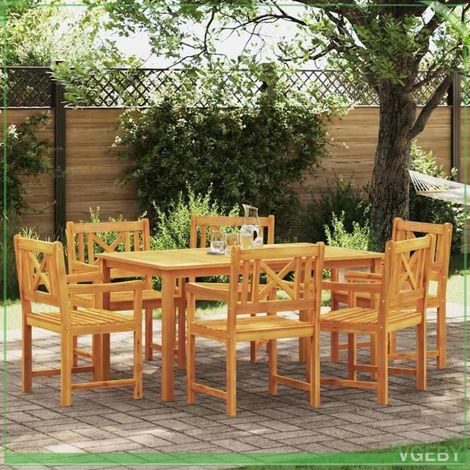 Chaise de jardin - 3324847 - Bois d'acacia massif - Marron - Lot de 6 (1/5)