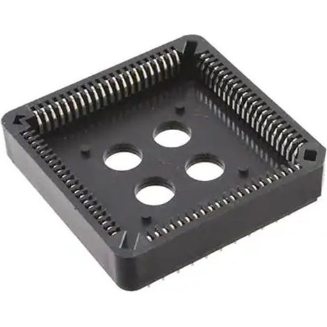 Support PLCC RS PRO 1.27mm, 84 contacts Femelle Traversant