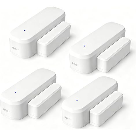 Lot de 4 Détecteur de Contact de Porte et de fenêtre,Zigbee Hub requis (1/5)
