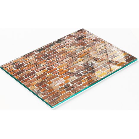 Tablero decorativo multifuncional de vidrio para pared de ladrillo de cocina, 80x52 cm. (1/5)