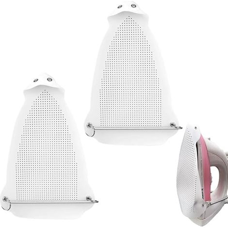 Lot de 2 housses de protection pour fer à vapeur avec perforation, protection de repassage résistante à la chaleur pour protéger les vêtements et le fer des rayures et des marques de pression. (1/5)