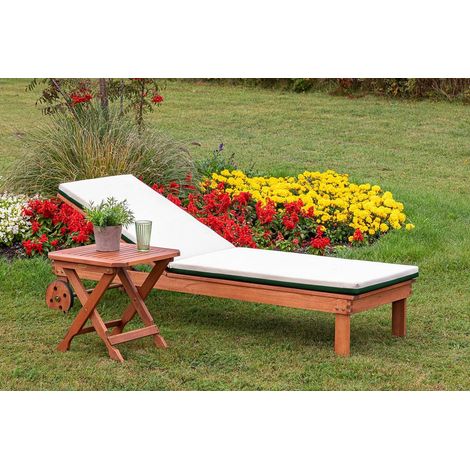 Aktionsliegen Set 3tlg Liege Auflage Hocker 50x50cm