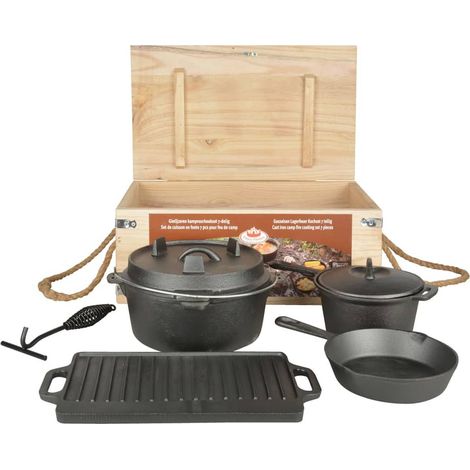 Esschert Design Outdoor Kochgeschirr Dutch Ofen 7 teiliges Set (1/5)