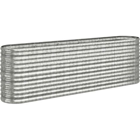 Maison Exclusive - Hochbeet Verzinkter Stahl 224x40x68 cm Silbern (1/5)