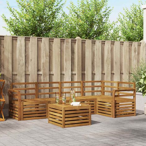 Sofagarnituren 6 pcs Natur Massivholz Akazie (1/5)