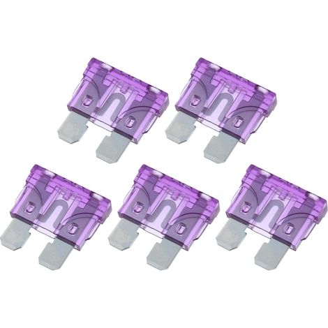 5pcs Lame Style Fusible 35A Lame Style Fusible pour Voiture Bateau Profond Violet (1/5)