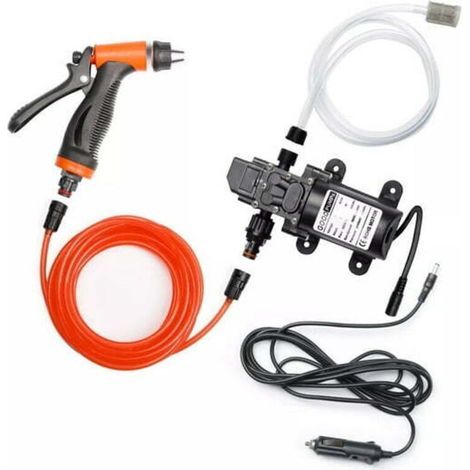 Kit de pompe de lavage 12 V 160 PSI, nettoyeur haute pression électrique portable pour voiture, maison et usage extérieur. (1/5)