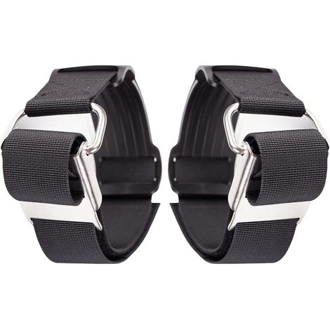 Lot de 2 sangles réglables pour réservoirs de plongée avec boucles en acier inoxydable pour sangle réglable sous l'eau (1/5)