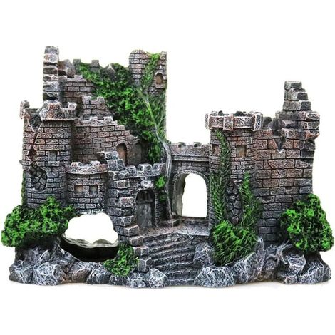 Resin Aquarium Decoration, Aquarium Ornament for Hiding Shrimp and Fish Landscape, Stone and Moss Aquarium Ornament, Resin Bridge, Aquarium Landscape Decoration (1/5)