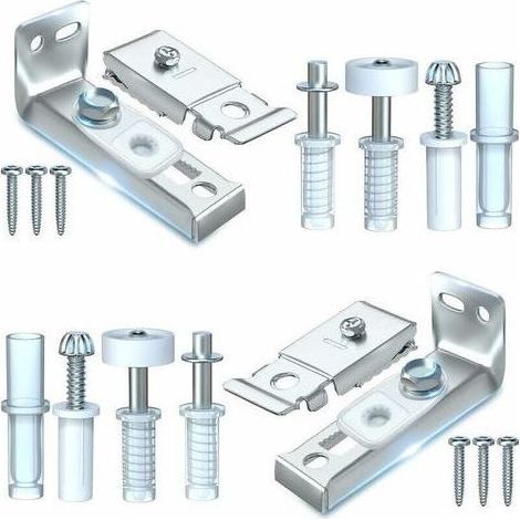 pair Kit Réparation Porte Pliante 2 Pièces Rechange Support Pivot Roue Coulissante Placard (1/4)