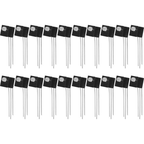 20 douilles LED lumineuses à 1 trou, 2 couleurs, 3 broches, cathode commune, diamètre 3 mm : gauche vert, droite rouge. (1/5)