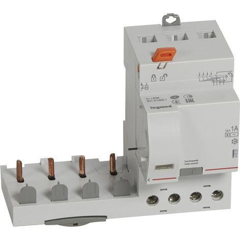 Bloc Différentiel Adaptable DX3 VIS 4 Pôles 400V 63A TYPE AC 1000MA Sélectif LEGRAND 410523 (1/2)