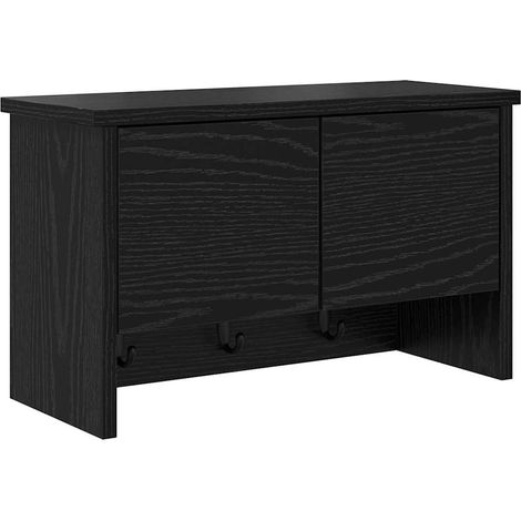 Maison Exclusive - Wandmontierter nachttisch Schwarz Eichen-Optik