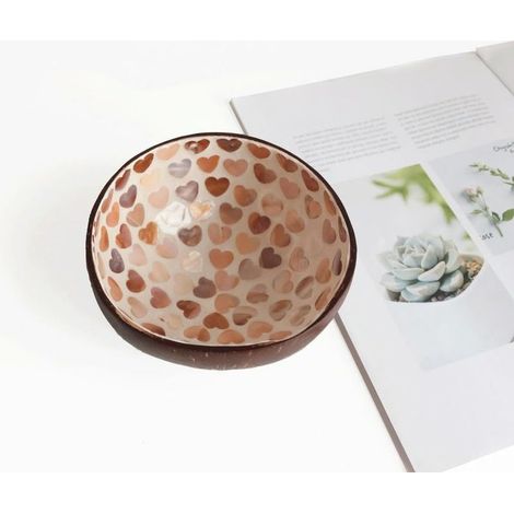 Bols en noix de coco peints, bols en noix de coco, bols en bois, décoration intérieure, rangement, saladiers, porte-clés