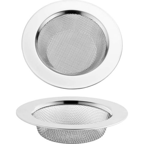 de Filtres à Cheveux en (Grilles Évier) 77 Adaptés pour l’Évier Cuisine (Protection Drain et Vidange) 2 pièces 7,7 cm Acier Inoxydable (1/5)