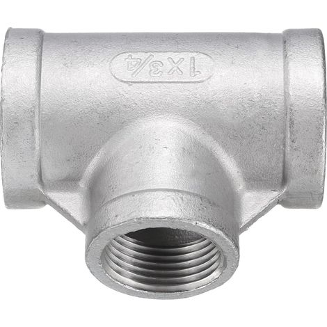 Tee Raccord de Tuyau 3/4" x 1" x 1" 304 Acier Inoxydable (1/5)