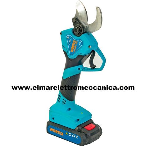Wortex PIRANHA 30M Forbici a Batteria taglio 27 mm 2 Batterie a Litio 2 Ah