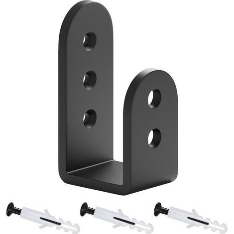 Lot de 2 supports de porte en U, support de porte de barricade, support de porte de garage (1/4)