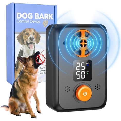 Anti Aboiement Chien Ultrason Puissant - Appareil Anti-Aboiement Ultrasonique Chien avec 5 Fréquences Ajustables, 3 Portées, Arrêt Automatique du Aboiement Intérieur/Extérieur (1/5)