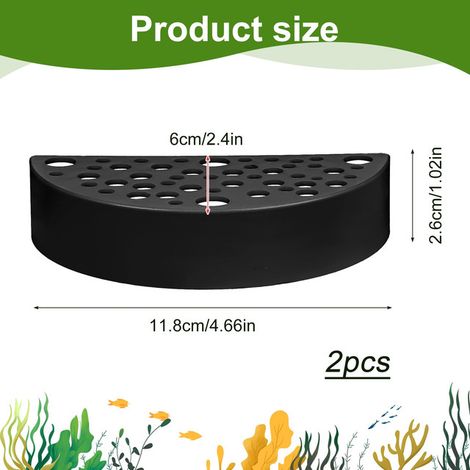 Grotte de Crevettes 2 Pièces Abri pour Poissons et Aquarium Décoration de Cachette pour Faune Aquatique Bassin (1/5)