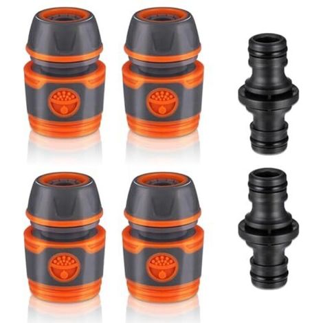 4-teiliges Schnellkupplungs-Gartenschlauchset – Pmueuff – Ø13 mm (1/2 Zoll) für Garten- und Autowaschschläuche
