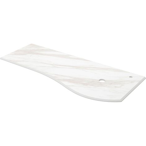 Salgar Waschtischplatten MAM 1200 links für Aufsatzbecken WEIßER MARMOR 1210 x 12 x 510 mm (1/4)