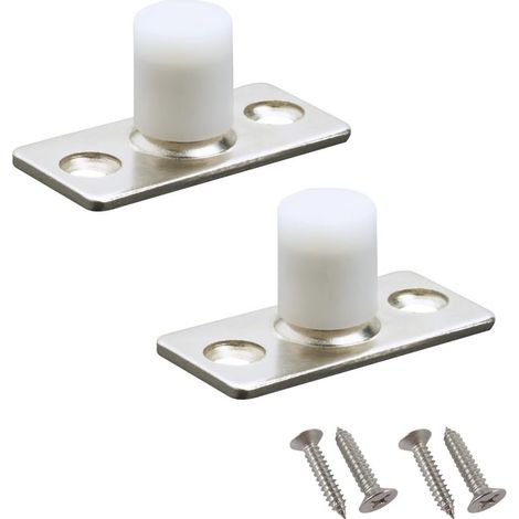 Un ensemble de deux guides à roulettes pour porte de grange coulissante – roulettes de guidage en nylon et roulettes de rail au sol (1/4)