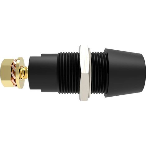 Schützinger DI SAB 9430 Au / SW Presa di sicurezza montaggio in superficie dritto Nero 1 pz.